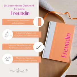 mintkind® Girlfriend Book to Fill In | Gift for Girlfriend I Memory Book as Girlfriends Gift | Gift Best Friend Birthday | Best Friend Gifts | BFF Gifts | Photo Book