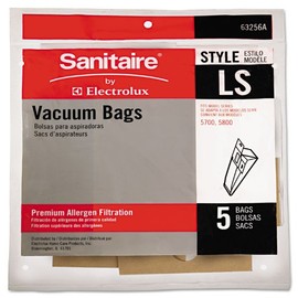 Reg Eureka 63256A10 Commercial Upright Vacuum Cleaner Replacement Bags, Style LS, 5/Pack