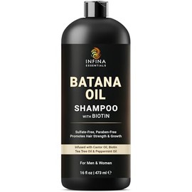 Champú de aceite de Batana con biotina y aceite de árbol de té Champú para el crecimiento y el engrosamiento del cabello para hombres y mujeres Sin sulfatos, promueve la fuerza y la hidratación del