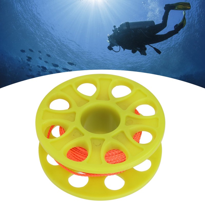 18m Dive Reel Finger Spool Scuba Diving Plastic Reel with