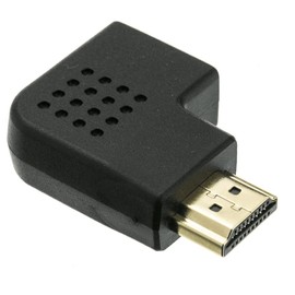 CABLEPELADO HDMI Adapter Angled | 270° Angle | Right Angle HDMI Adapter | Male to Female | Gold-Plated Contacts | Supports Full HD 3D and 4K