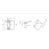 CC-Shopping Balcony Door Handle 911 Rounded Design in Plastic UV-Stabilised
