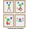 CheerLeader Abstract Art Wall Print 8 x 10" Set of