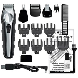 Wahl Lithium Ion Multi-Groomer Chrome, Black, 14.4 Ounce