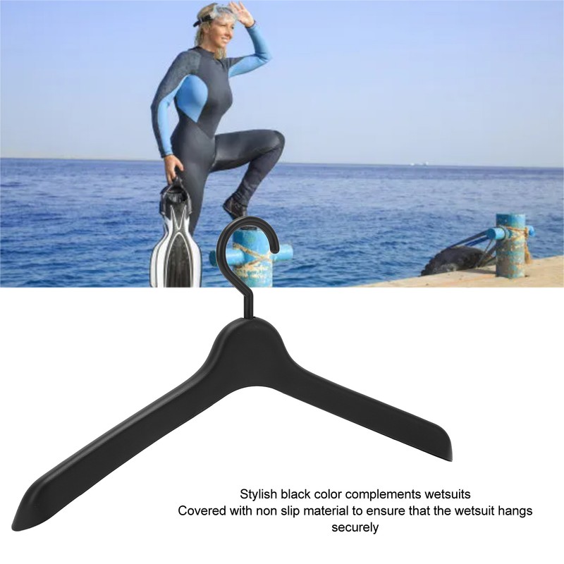 1Pair Wetsuit Hanger Black Versatile Sturdy Anti Slip Durable Diving
