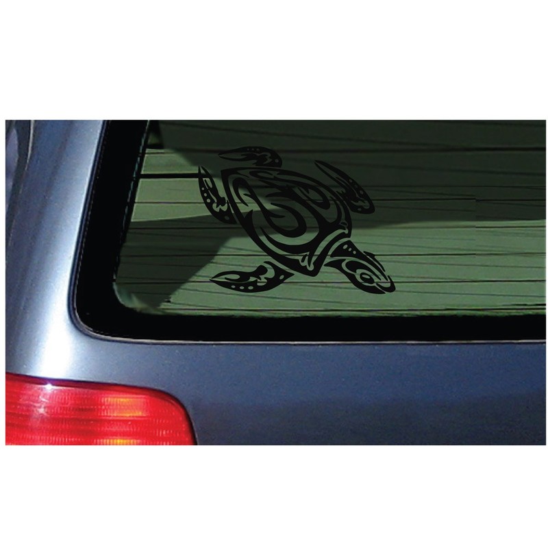 Sea Turtle Tribal Water Monster Vinyl Window Decal Sticker Honu