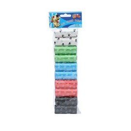 Vavious Dog Poop Bags Rolls Disposable Paw Prints Trash Bags for Dogs Durable Leak-Proof Dog Waste Bags 10 Rolls Waste Bags Rainbow 200 Count