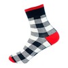 Sinakoba 24177440 Men's Mid Socks, Checked, Casual, Ankle Socks, Captain,
