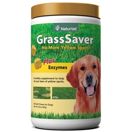 NaturVet – GrassSaver Supplement for Dogs – Healthy Supplement to Help Rid Your Lawn of Yellow Spots – Synergistic Combination of B-Complex Vitamins & Amino Acids – 240 Soft Chews