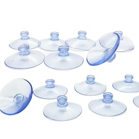 LJFEA Pack of 20 Transparent Suction Cups, PVC Plastic Suction Cups without Hooks, Strong Suction Cups for Windows, Glass Panels, Tiles, Car Decoration, Kitchen, Bathroom, Lights, Cupboard (20 mm)