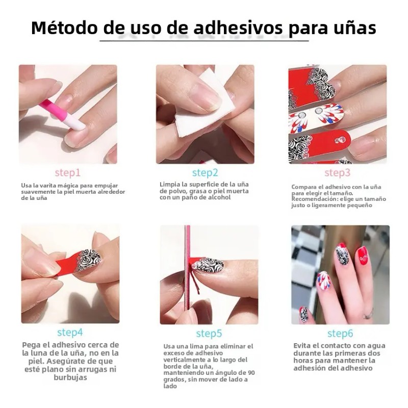 Gel Nails Stickers Pegatinas Uñas Múltiples Estilos