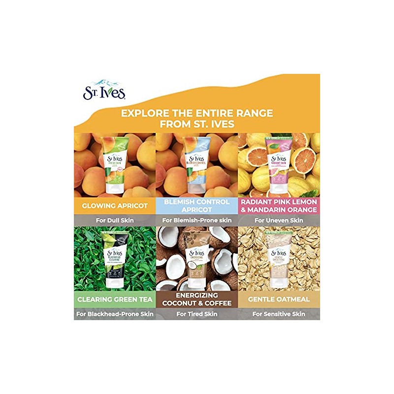 St. Ives Rise Energize Coconut Coffee Scrub, 6 oz