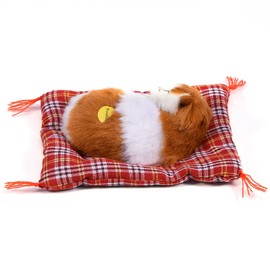 Vbestlife Juguete de Muñeca de Gato Durmiente, Juguete de Sonido de Peluche de Gato de Simulación de Sueño, Muñeco de Peluche, Decoración del Hogar para Bebés Y Niños(Amarillo y Blanco)