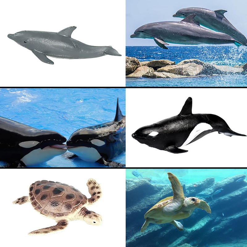 EOIVSH 24PCS Mini Ocean Animal Figurines - Realistic Sea Creatures