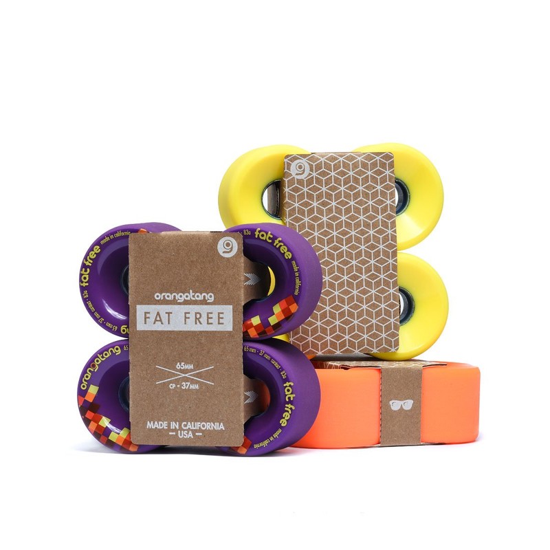 Orangatang Fat Free 65 mm 80a Freeride Longboard Skateboard Wheels