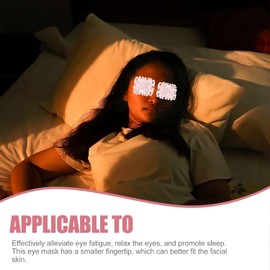 NUOBESTY Máscara de Ojos de Cuarzo Natural para Masaje y Relajación, Parche Refrescante de Cristal para Aliviar Fatiga Ocular y Aislar la Luz, Diseño Cómodo para Cuidado Después del Sol