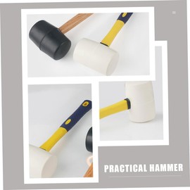 LALAFINA 1pc Practical Rubber Mallet Hammer for Flooring Installation Wear Resistant and Flexible Ergonomic Fiber Handle for Tile and Jewelry Work