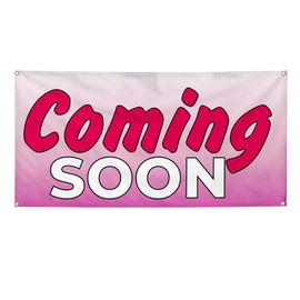 Vinyl Banner Multiple Sizes Coming Soon A Outdoor Advertising Printing Business Outdoor Weatherproof Industrial Yard Signs 10 Grommets 60x144Inches