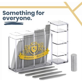 Smooth Stays 52 Quality Magnetic Stainless Steel Collar Stiffeners in Box with 26 Collar Stays Magnets ,SilverStainless Steel, Mixed