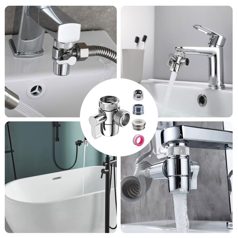 3-Way Tap Diverter Valve, 3-Way Tap Diverter Valve Adapter Switch