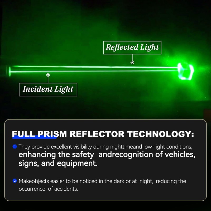 PHIXBEAR Super Reflection Reflective Stickers Magnet for Car, 10 Pcs