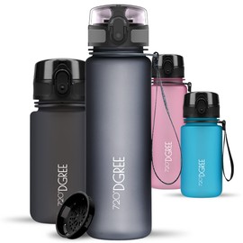 720°DGREE uberBottle Children's Water Bottle, 500 ml, softTouch with Sieve, Leak-Proof, BPA-Free Bottle for School, Sports, Fitness, Tritan Water Bottle, Slim, Lightweight, Shockproof, Reusable