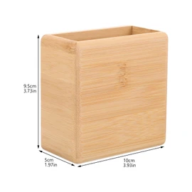 Garneck Wall-Mounted Remote Control Holder, Bamboo, Natural