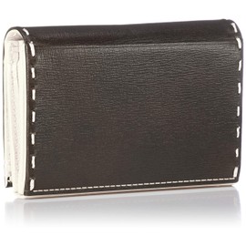Catherine Hamnet London Coin Purse, Color Tailored 2, Made in High Quality Domestic Antique Kip Leather (Cow Leather), Coin Case with Key Ring, Black