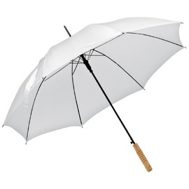 sinsey Set of 2 Automatic Umbrella with Straight Wooden Handle (White)