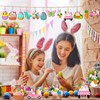 Wooden Easter Pendants, Pack of 24 Wooden Easter Eggs, Wooden