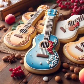 Unbranded Guitar 5.25'' Ukulele Cookie Cutter Metal Music