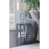 Convenience Concepts American Heritage Round End Table with Shelf, Gray
