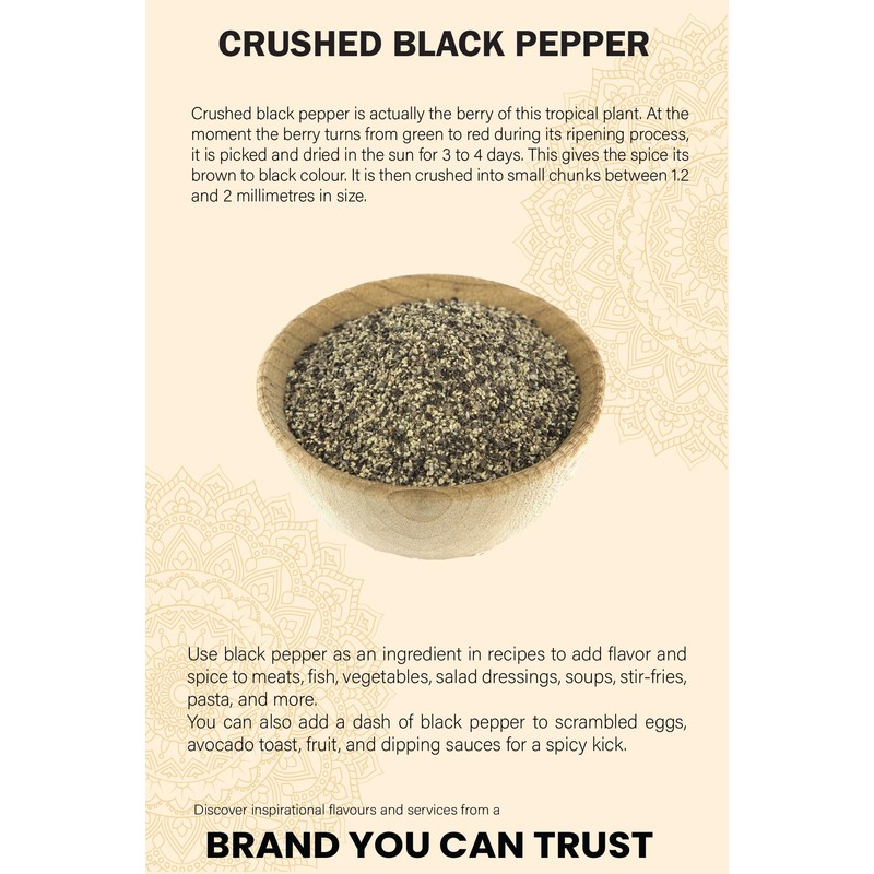 Crushed Black Pepper | Coarse Black Pepper | Cracked |