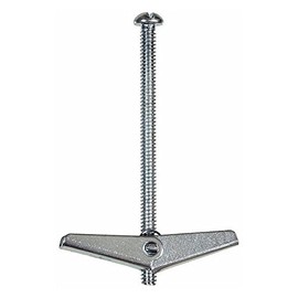 TCH Hardware 10 Pack Toggle Bolt 3/16" x 2" + 4" Slotted Drive Screws - Drywall Sheet Rock Anchor Hollow Wall Butterfly Spring Loaded Wing