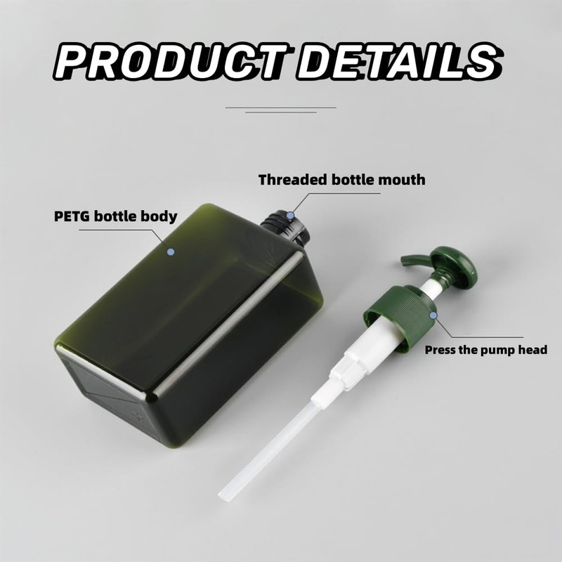Empty Plastic Pump Bottles Dispenser,6Pcs 100ml Travel Pump Bottles Set,Refillable