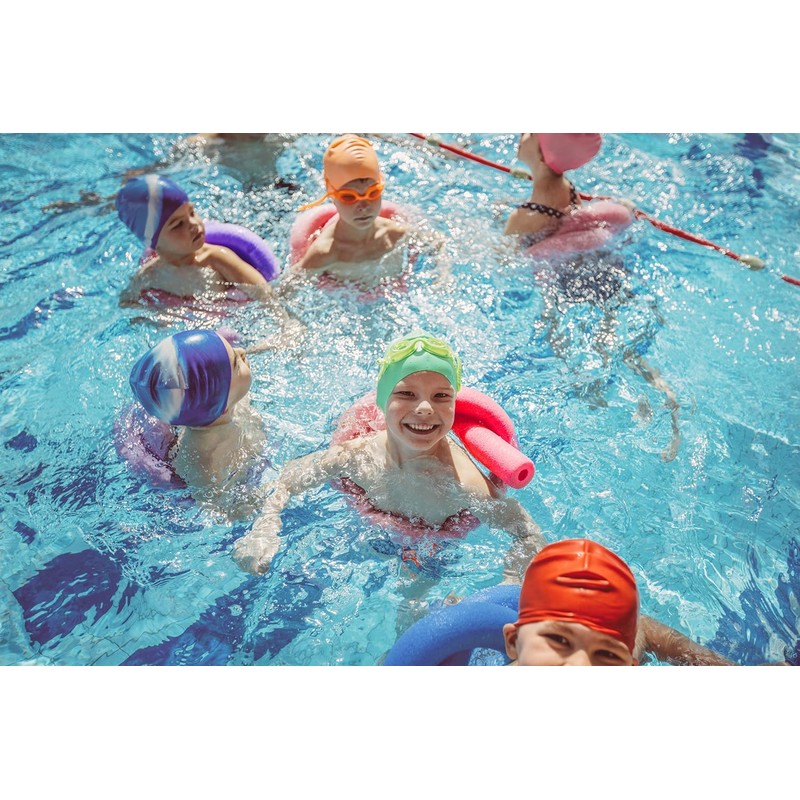 Chochkees Blue Pool Noodles Swimming Solid Core Foam Tube, Floating