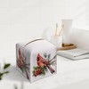 Christmas Tissue Box Holder, Christmas Cardinal Leather Tissue Box Cover