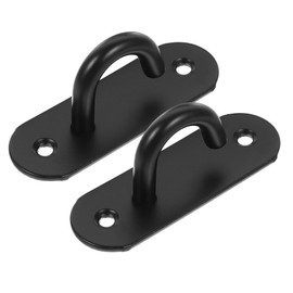 2pcs Wall-Mounted Exercise Anchor Hangers Black Hooks Ceiling Hook Hooks for Hanging Resistance Bands Hanging Frame Heavy Duty Hook with Hook 304 Stainless Steel Fitness U-Hook