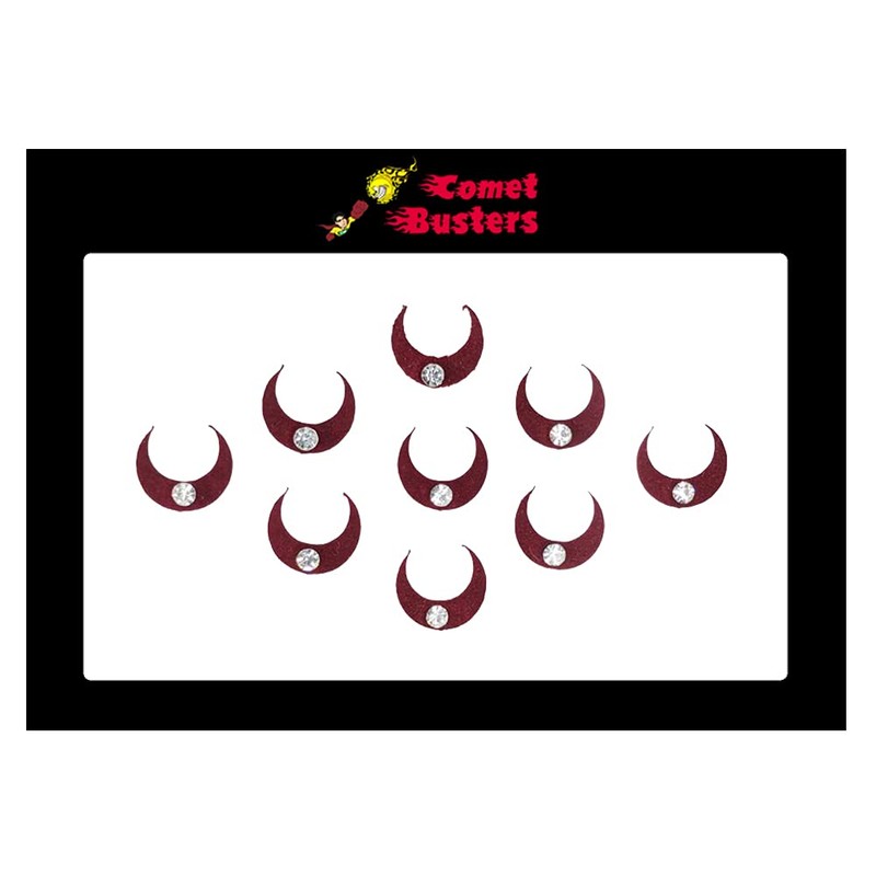 Comet Busters Maroon Moon Bindi With Stone