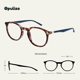 Opulize Met Glasses Blue Light Filter Pack of 2 Slim Round Frame Spring Hinges Improved Sleep Computer Glasses Gaming Anti-Glare Brown Purple Men Women BB60-25 +0.00