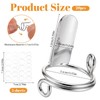 20 Pcs Wudu Nail Rings Set With 120 Adhesive Tabs(Silver)