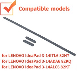 HSSDTECH Laptop Rubber Foot Strip Replacement for Lenovo ideapad 3-14ITL6 3-14ADA6 3-14ALC6 HS460 Laptop Bottom Cover Rubber Non-Slip Bumper Foot Feet Pad Feet Strips Grey (3pcs)