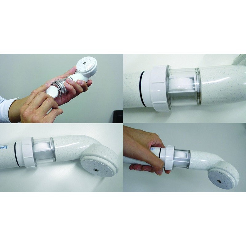 Bio Bicarbonate Sparkling Shower Head + Grooming Tub Bicarbonate Ion