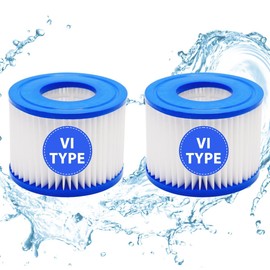 IFANM 2 Pack Type VI Hot Tub Filter Cartridge Compatible with Lay-Z-Spa, Coleman SaluSpa,90352E 58323 58324 58323E 90427E 90363E 60311E, Swimming Pool Pump Filter Cartridge