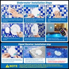 Pool Light, Rechargeable Smart Magnetic Underwater Floating Lights with Remote Control & APP, 4000mAh 300+ Dimmable IP68 Waterproof Light for Above/In Ground Swimming Pools, Ponds, Bathtubs, Party