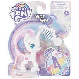 My Little Pony Potion Nova Potion Pony Figure - 3-Inch White Pony Toy with Brushable Hair, Comb, and 4 Surprise Accessories