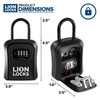 Lion Locks Lock Box for Keys, 6 Pack Black -