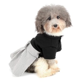 Ranphy Clothing for Dogs and Cats, Kimono, Hakama, Japanese Clothing, Traditional Japanese Outfit, Small Dog, Dogwear, with Crest, Haori Jacket, Formal Wear, Pet Clothing, Celebration, Festival, New