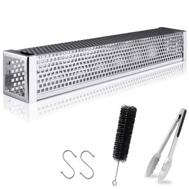 Askoviin Pellet Smoker Tube BBQ Wood Pellet Tube Smoker For Cold Smoking Hot Smoking Portable Barbeque Smoke Generator Box Works With Electric Gas Charcoal Grill