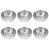 Operitacx 6Pcs Stainless Steel Metal Bowl Steel Plates Mini Stainless